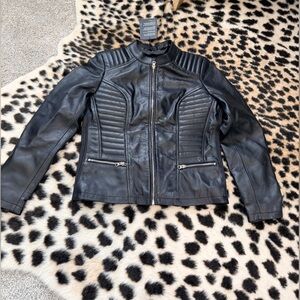 Angels Jacket Leather Bomber Jacket Size M NWT